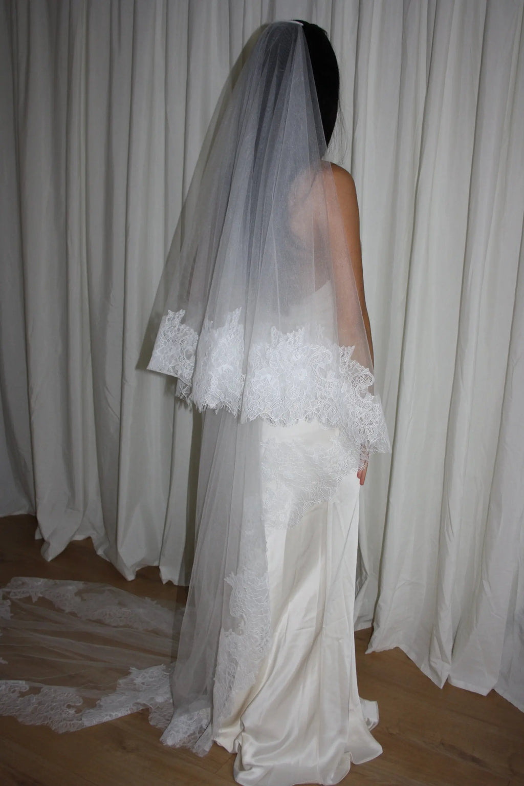 Soft signature tulle wedding veil for modern bride