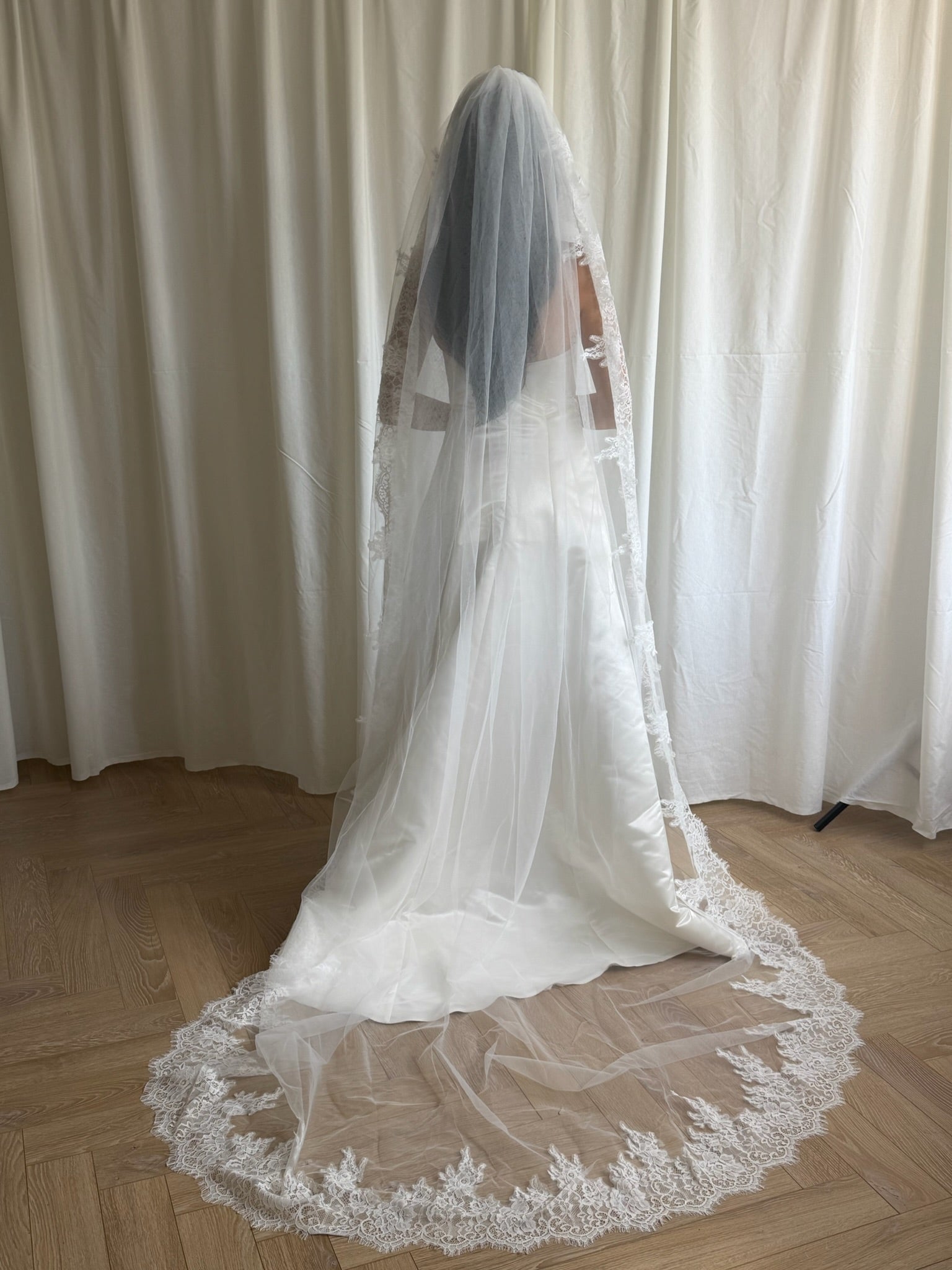 LACE TRIM VEIL (#6004)