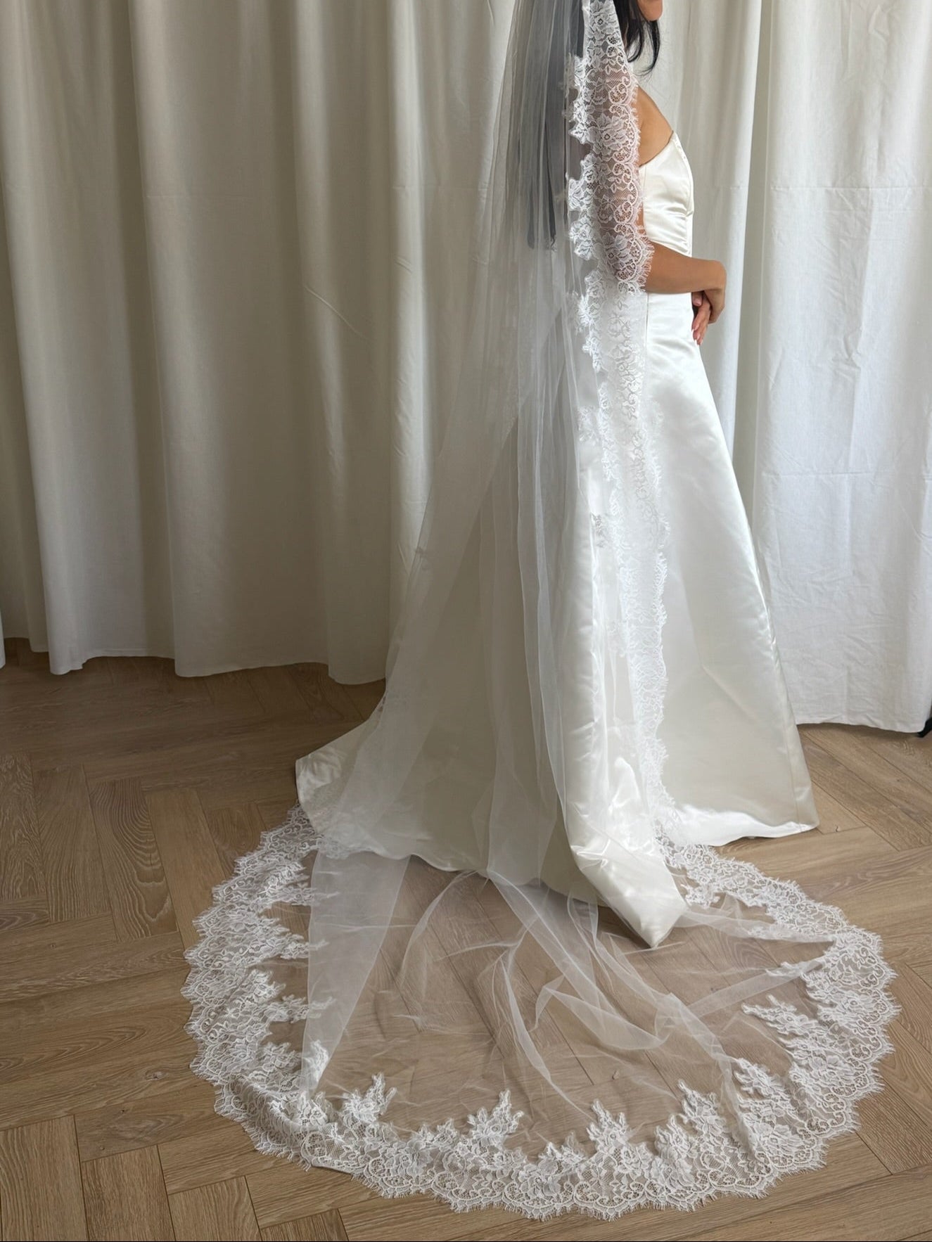 LACE TRIM VEIL (#6004)