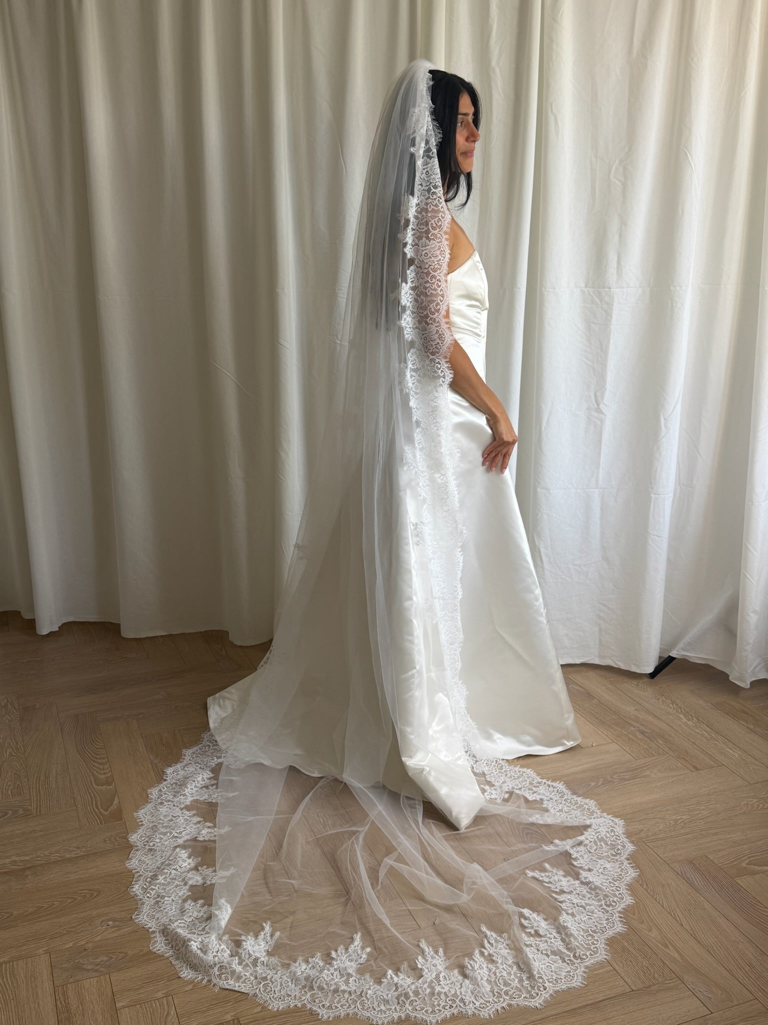 LACE TRIM VEIL (#6004)