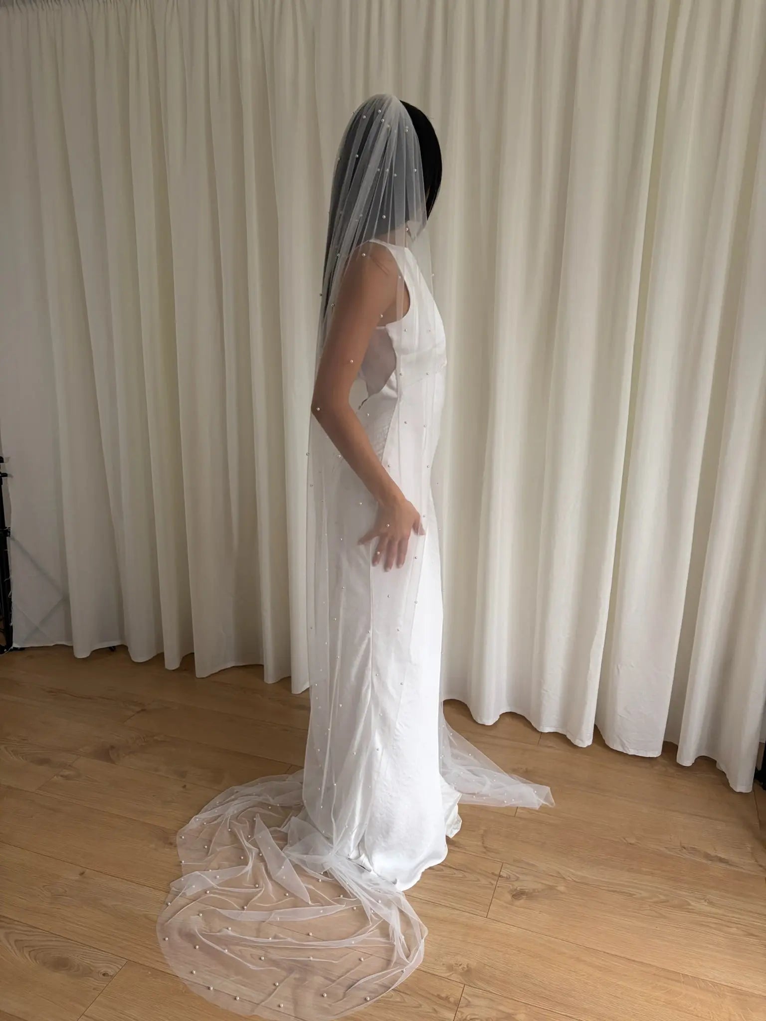 Lightweight cathedral veil soft tulle
