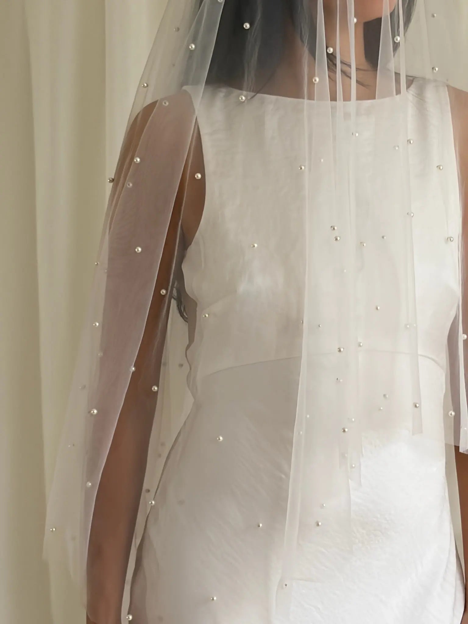 Drop bridal veil soft tulle