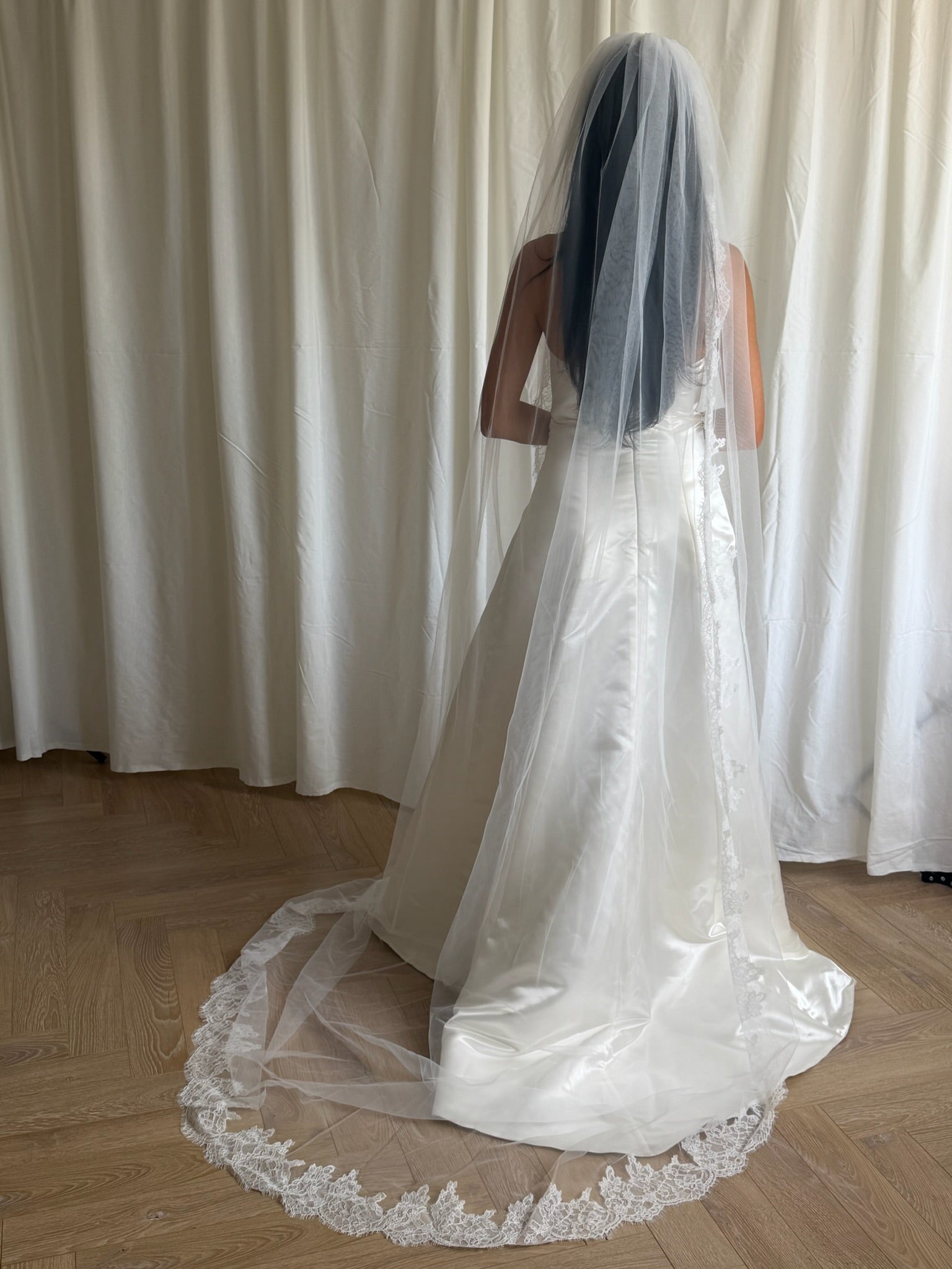 LACE TRIM VEIL (#6003)