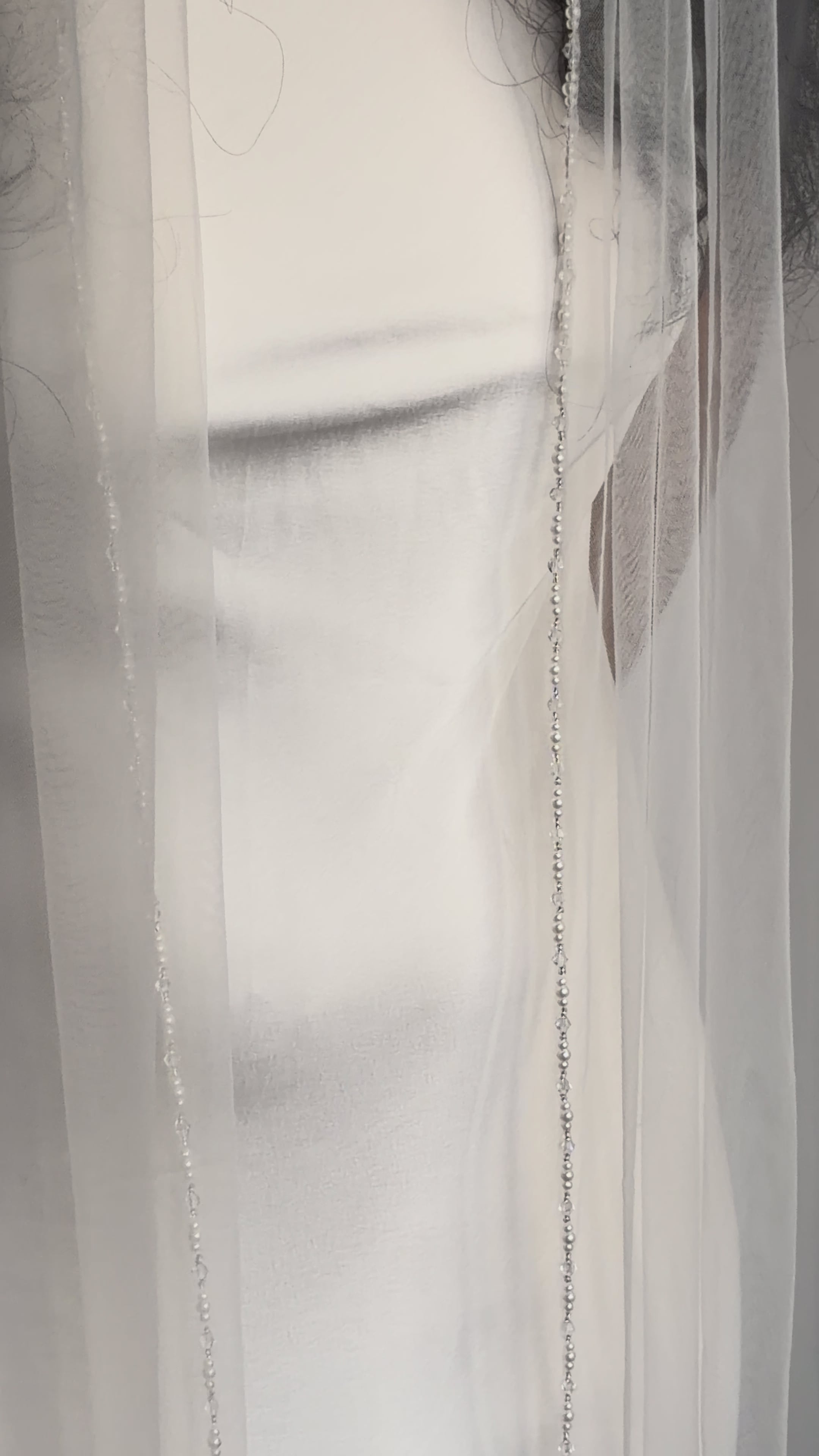 Soft tulle wedding veil cathedral length