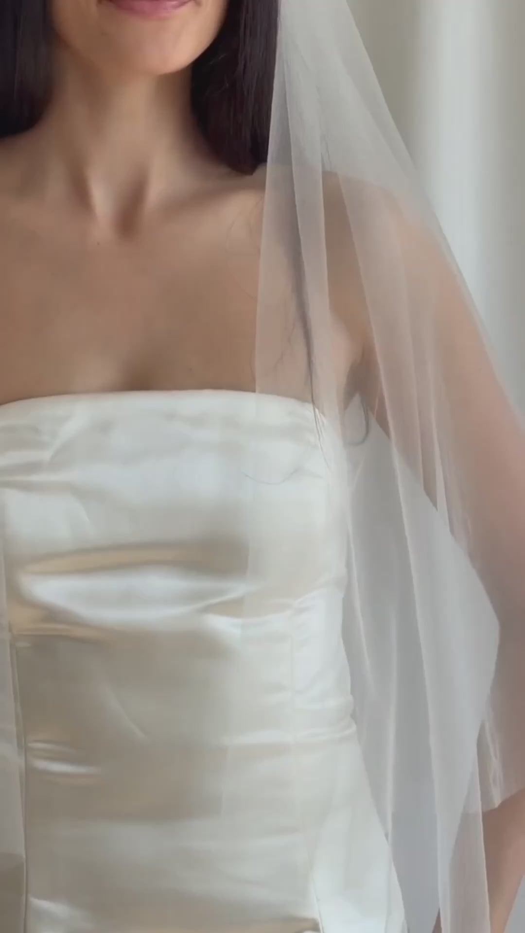BARELY THERE DROP VEIL (#8005)