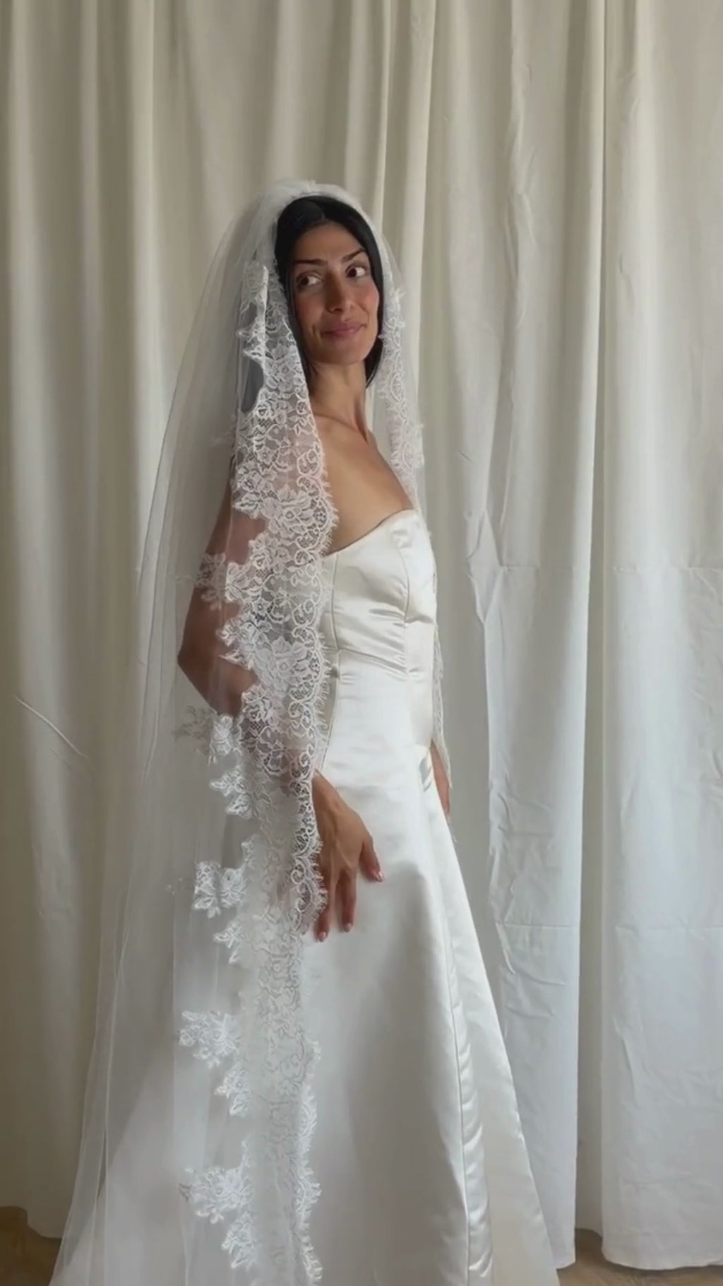LACE TRIM VEIL (#6004)